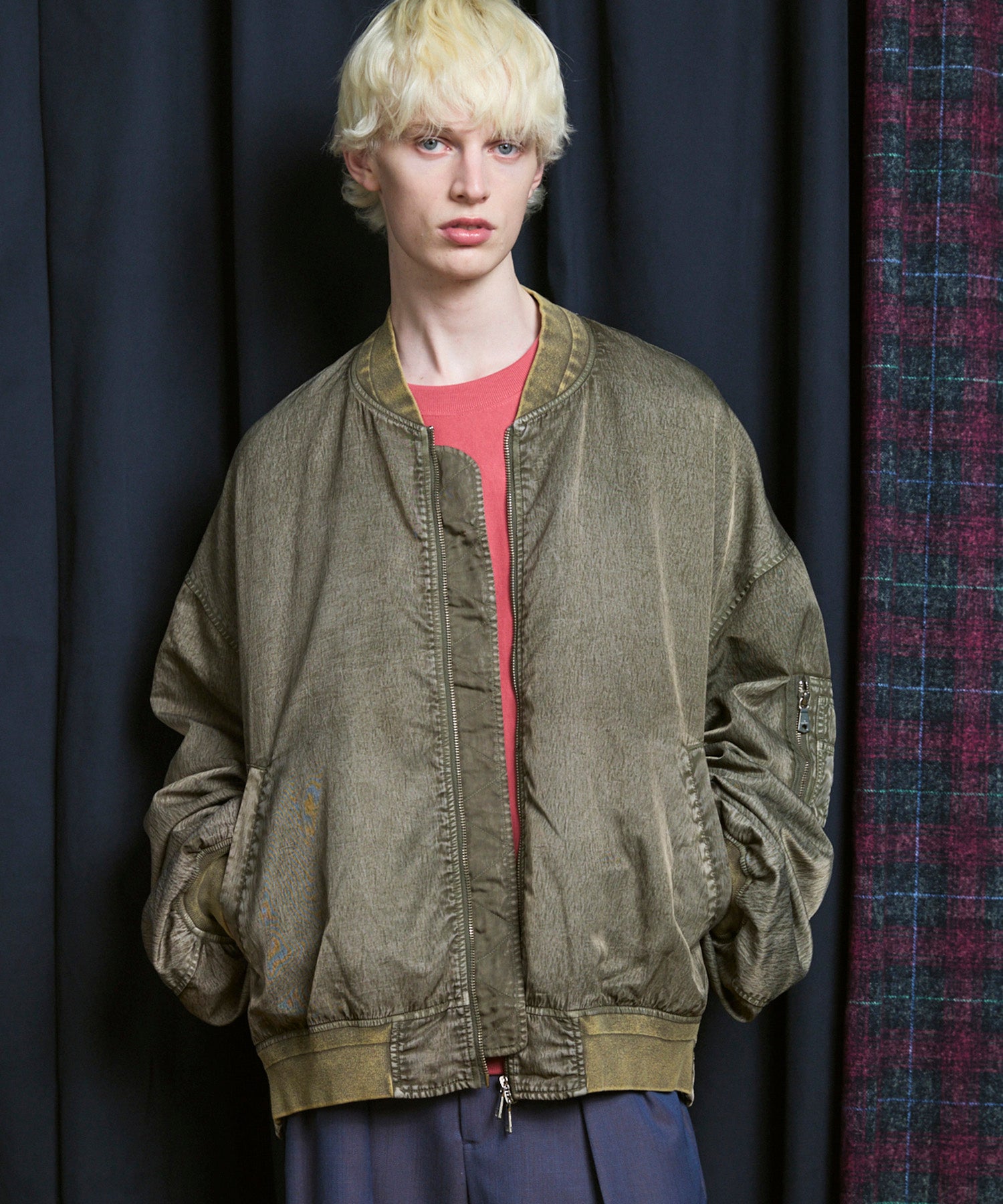 Prime-Over Vintage Like Nylon MA-1 Bomber Jacket