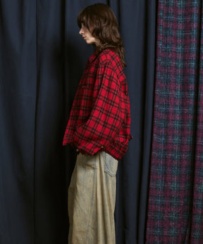 [Italian Dead Stock Fabric] Prime-Over Switching Stand Blouson