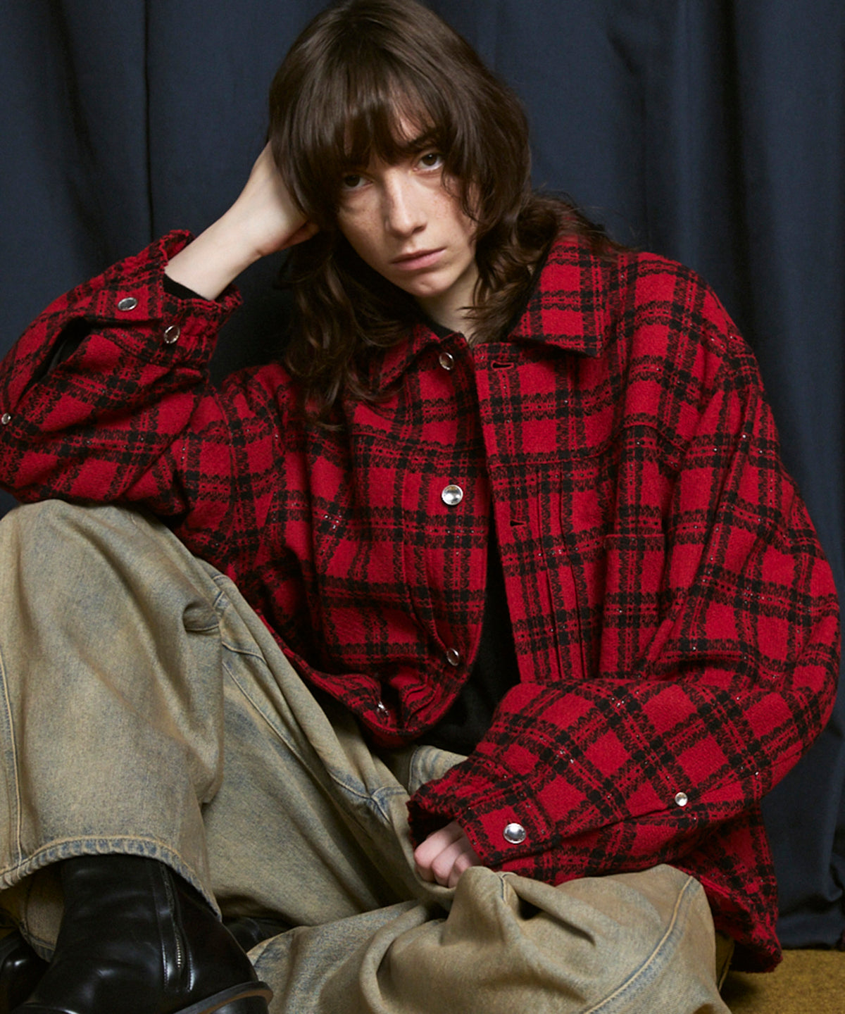 【Italian Dead Stock Fabric】Prime-Over Trucker Jacket