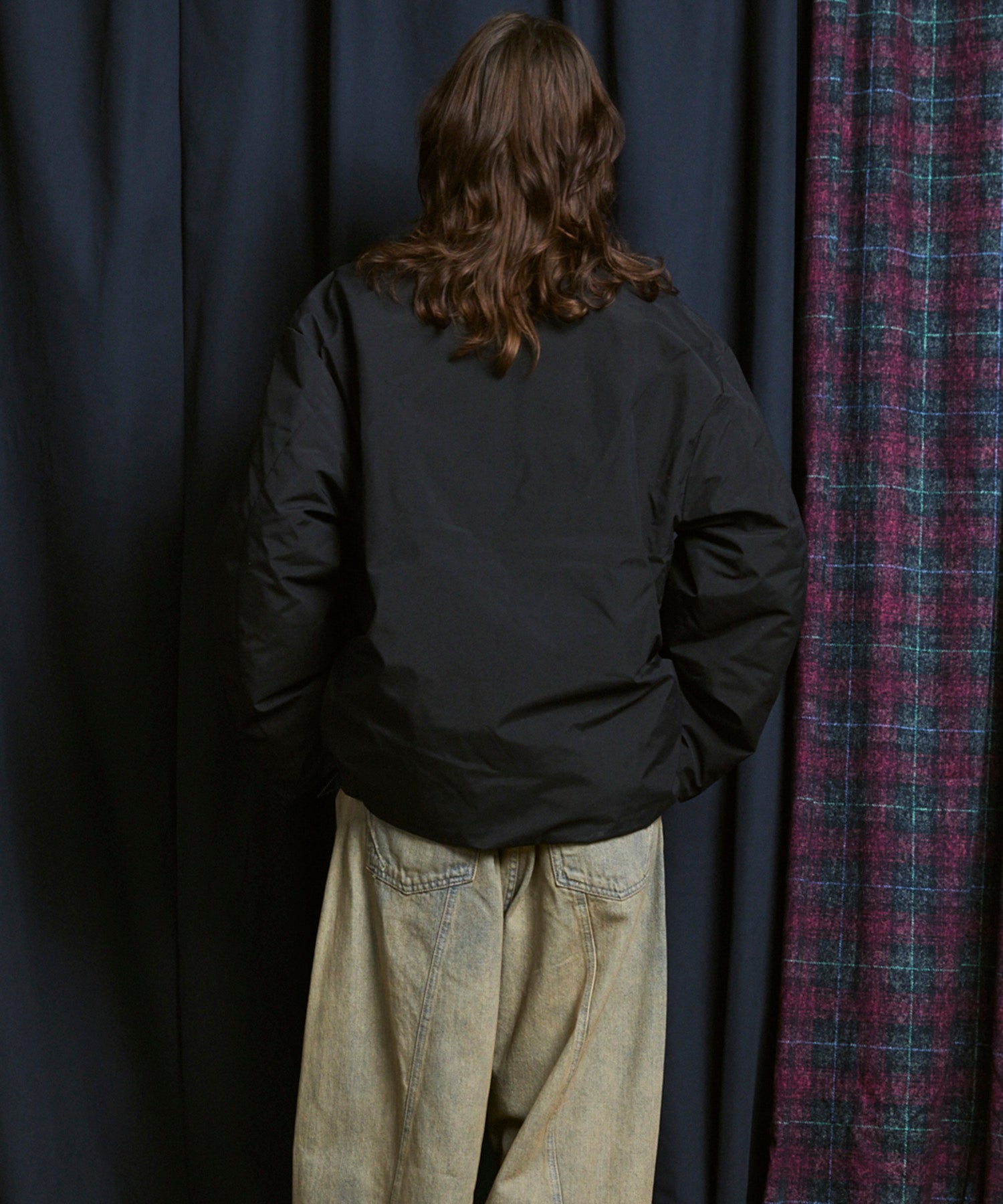 [Maison Special의 Foxfire] "Gore-Tex"프라임 오버 스탠드 칼라 블루슨