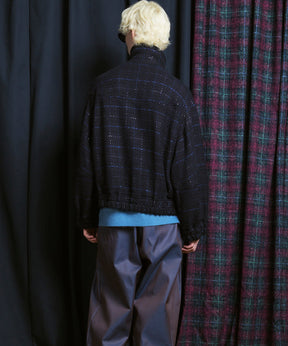 [Italian Dead Stock Fabric] Prime-Over Switching Stand Blouson