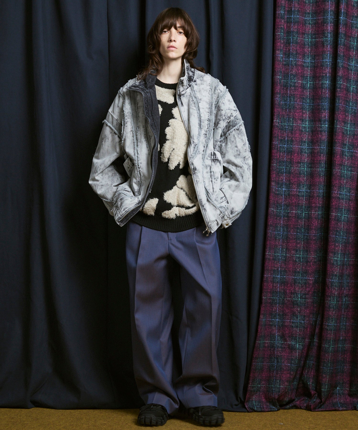 Prime-Over Denim Switching Blouson