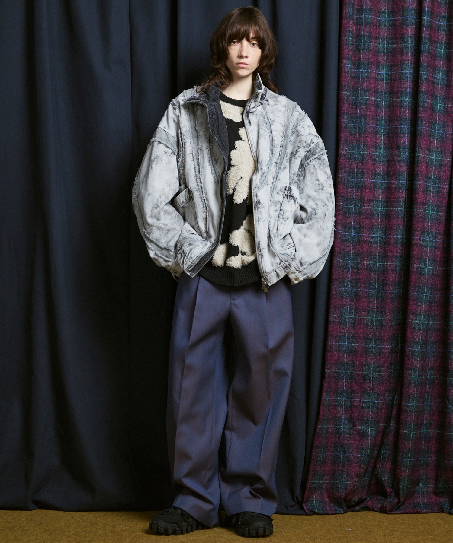 [25AW PRE-ORDER] Botanical Jacquard Prime-Over Crew Neck Knit Pullover