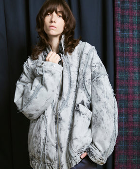 Prime-Over Denim Switching Blouson