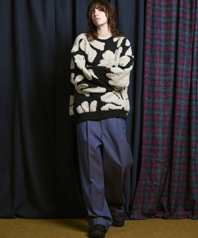 [25AW PRE-ORDER] Botanical Jacquard Prime-Over Crew Neck Knit Pullover