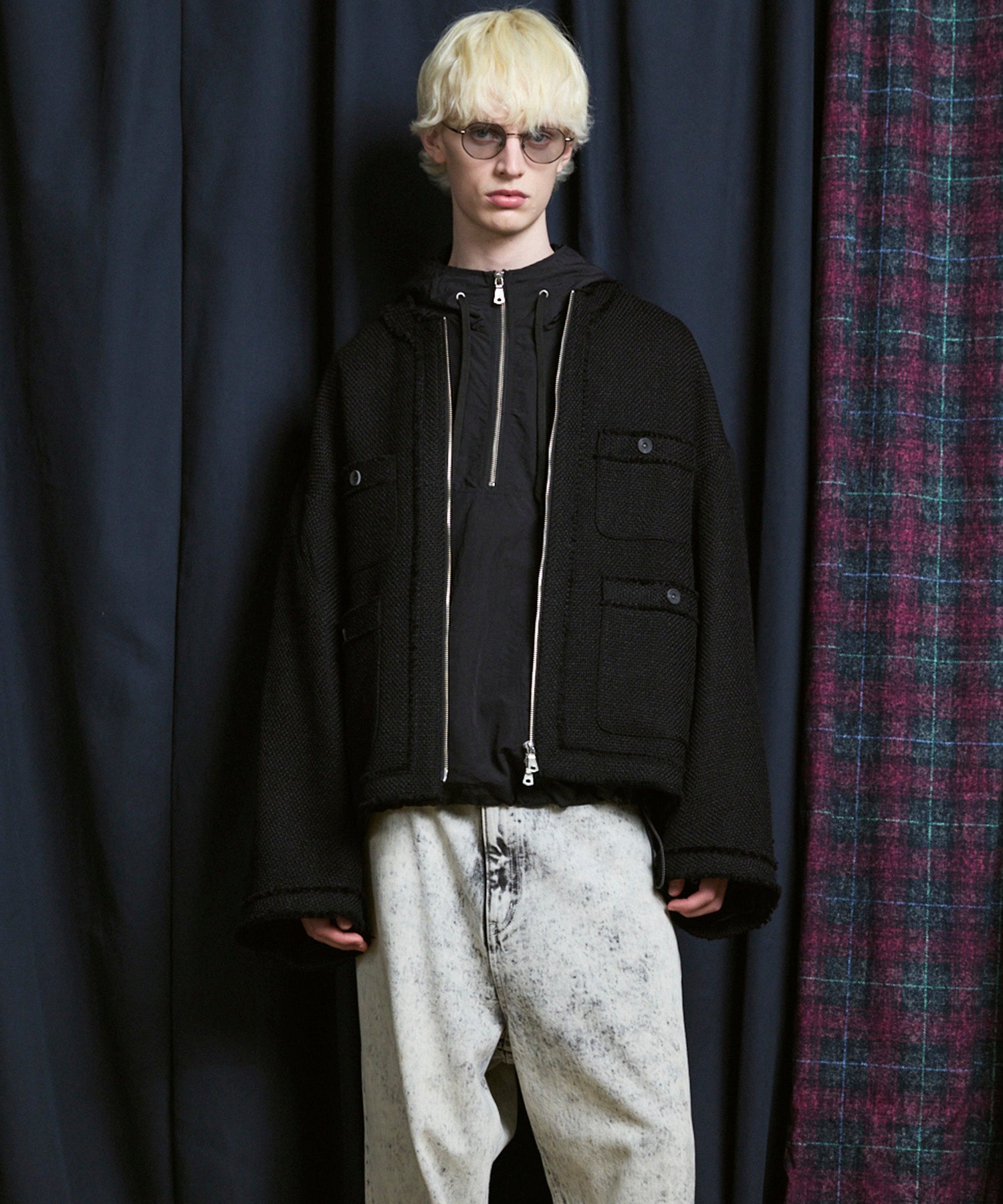 [25AW PRE-ORDER] Collarless Tweed Jacket