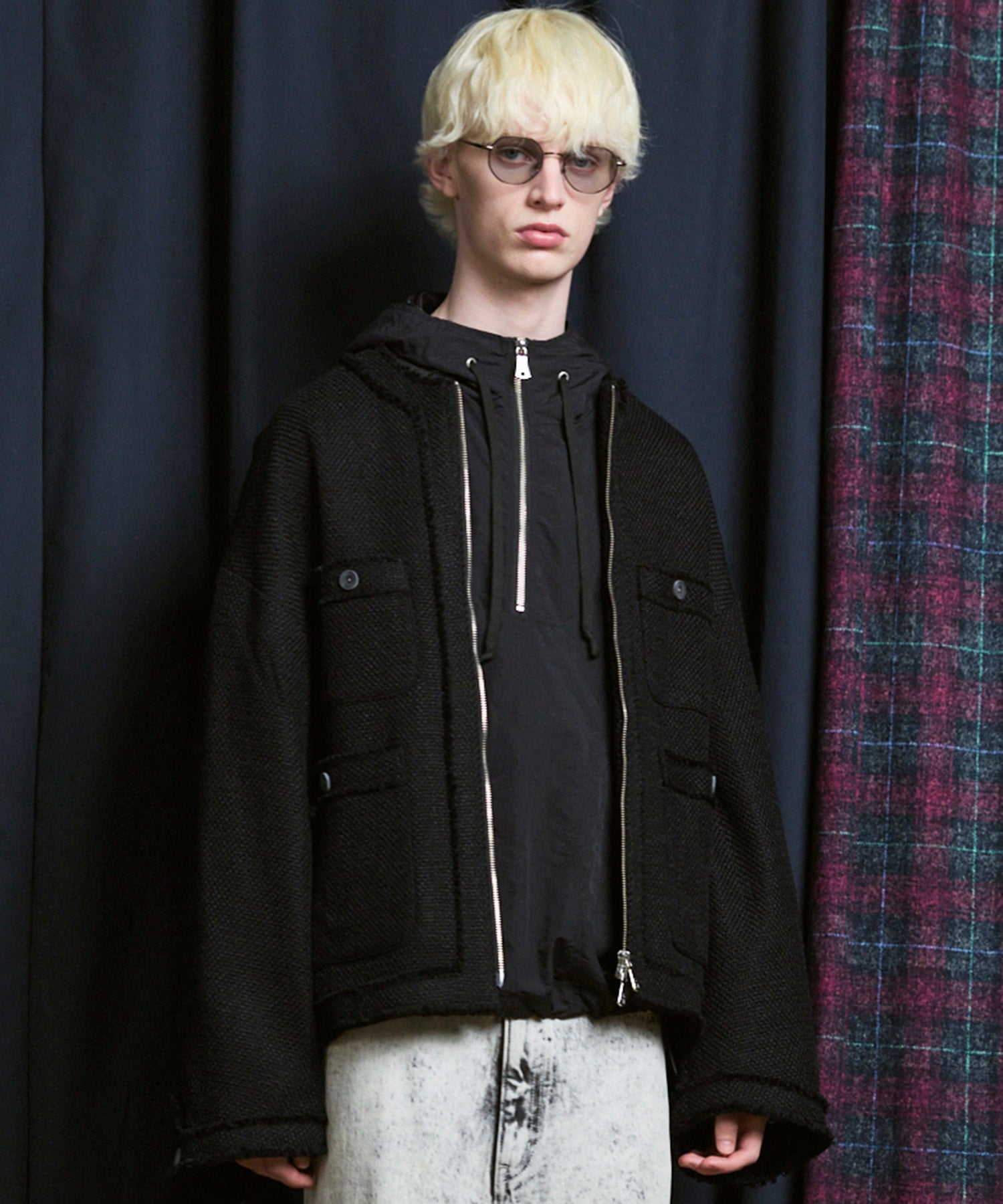 [25AW PRE-ORDER] Collarless Tweed Jacket