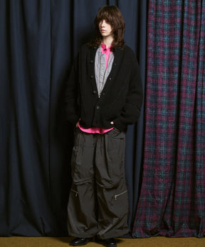 [25AW PRE-ORDER] 3 colors Wool Nylon Prime-Over Crew Neck Knit Cardigan