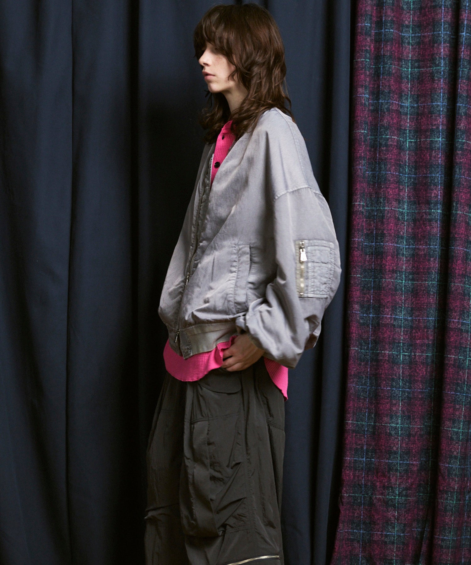 [25AW PRE-ORDER] Prime-Over Vintage Like Nylon MA-1 Bomber Jacket