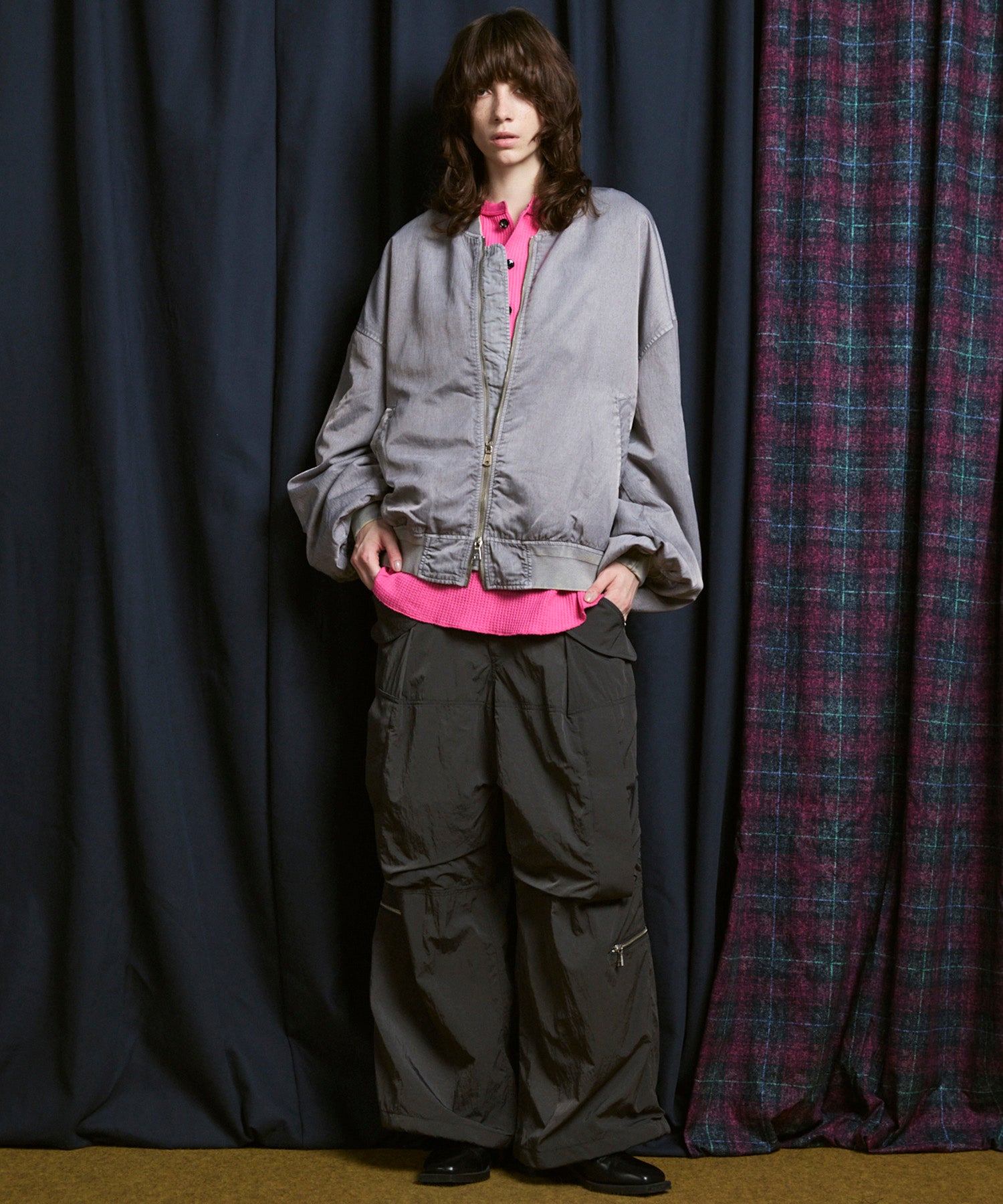 [25AW PRE-ORDER] Prime-Over Vintage Like Nylon MA-1 Bomber Jacket