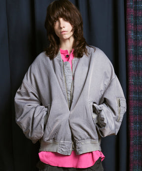 [25AW PRE-ORDER] Prime-Over Vintage Like Nylon MA-1 Bomber Jacket