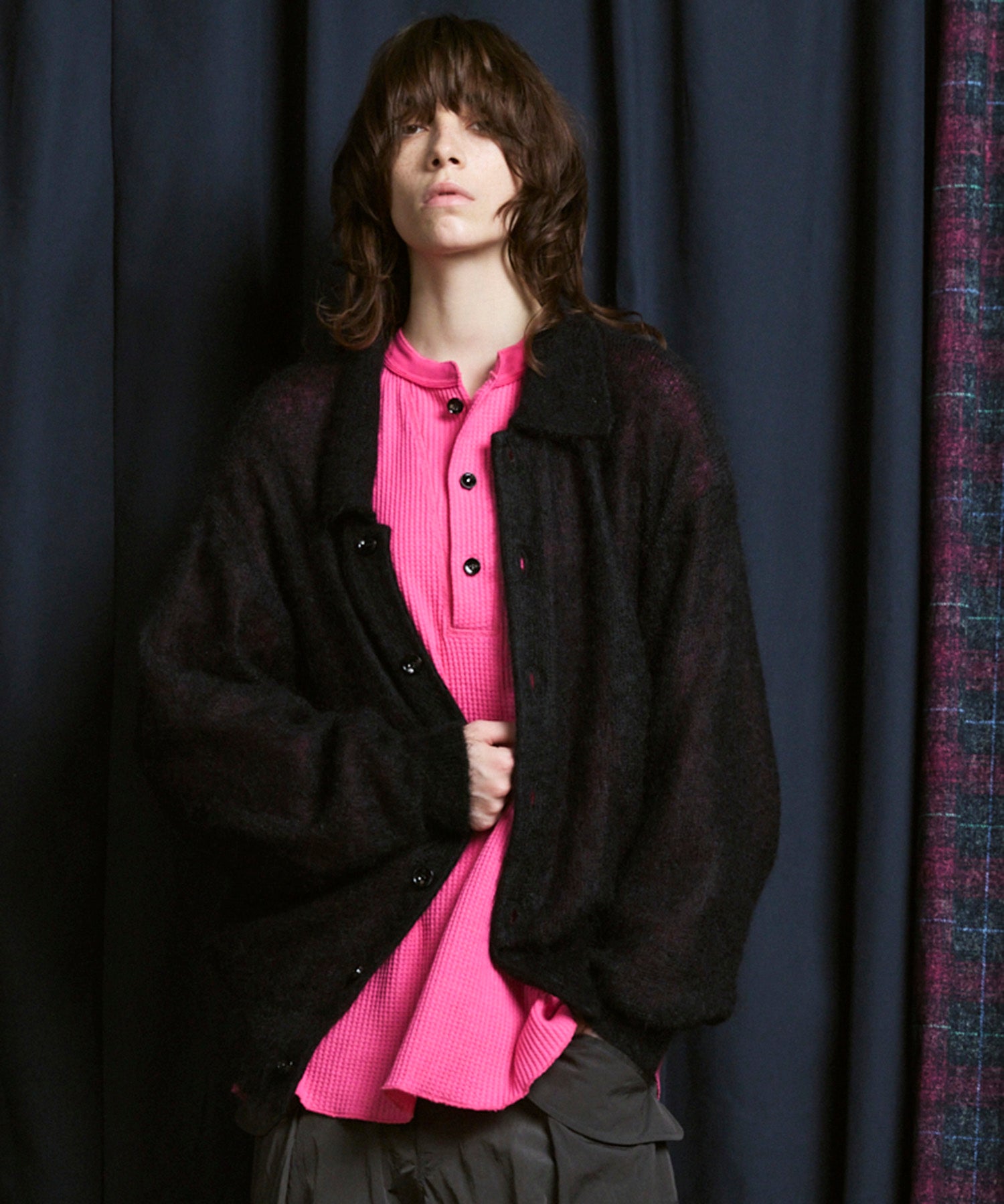 KID MOHAIR Shirt Cardigan