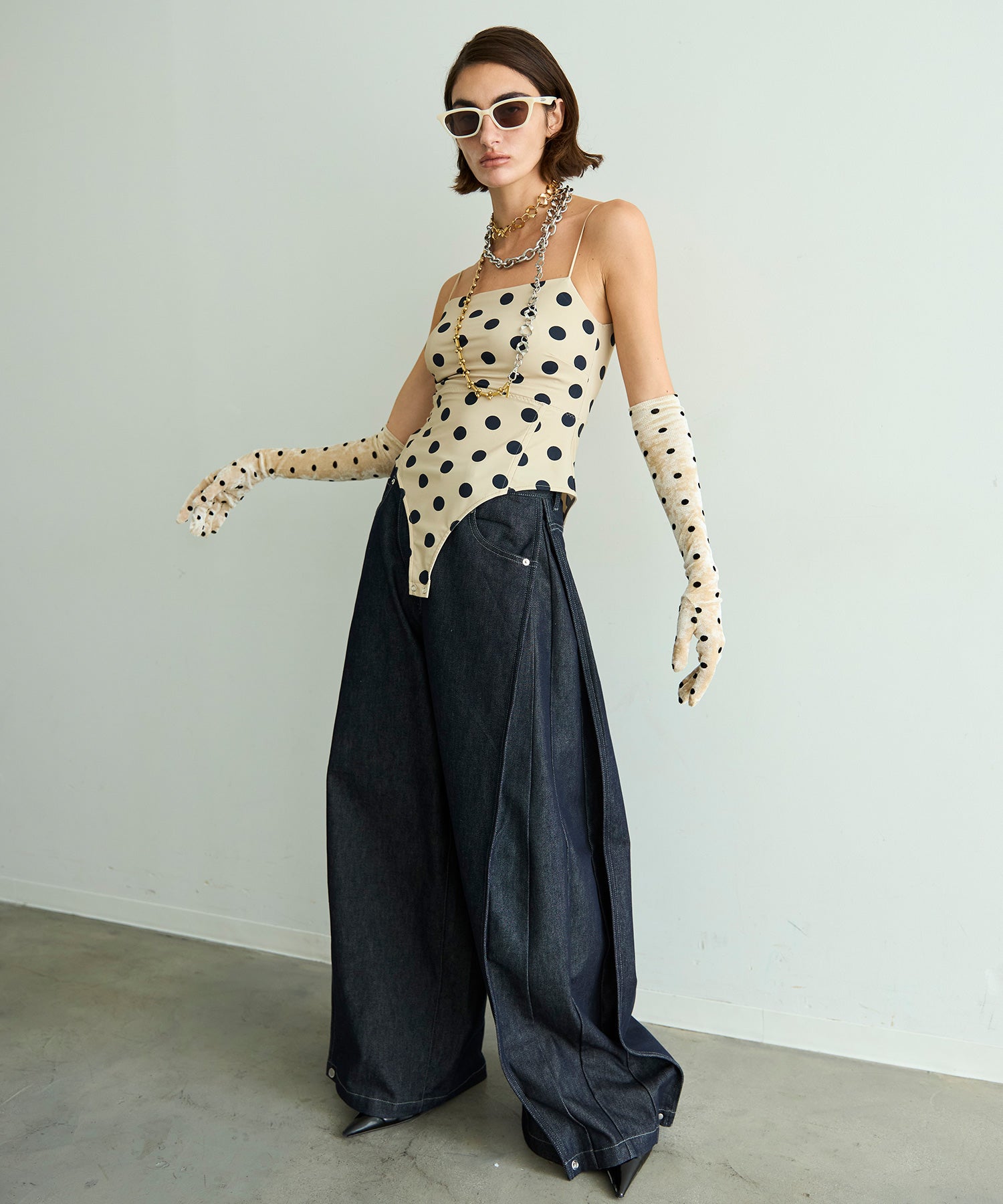 【26SPRING PRE-ORDER】Cup-in Dot Bodysuit