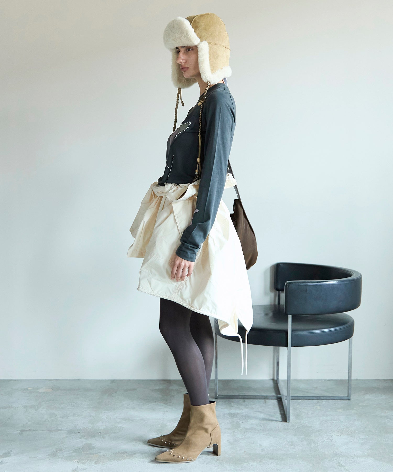 【OPEN YY】Woven WRAP PADDED SKIRT