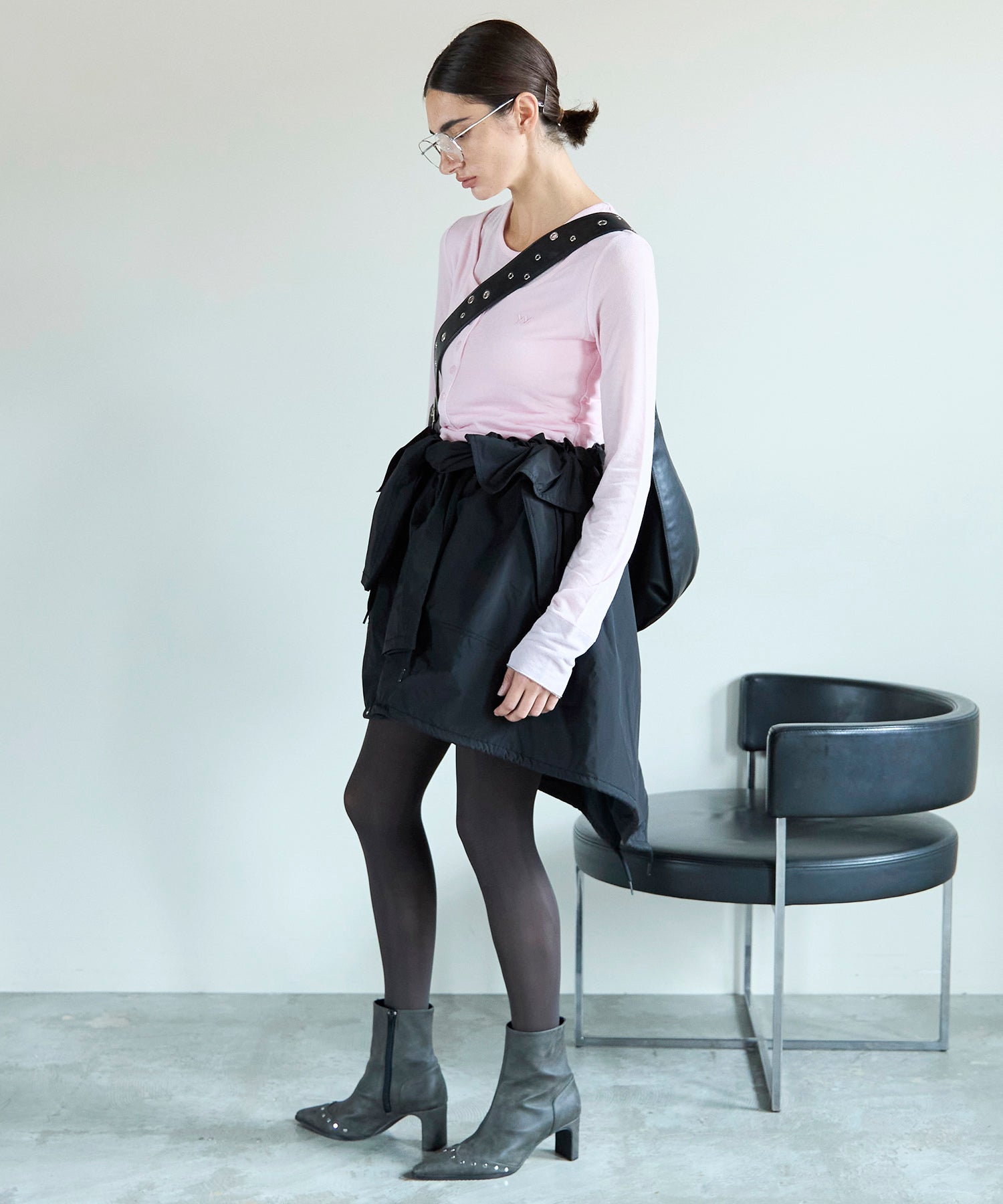 【OPEN YY】Woven WRAP PADDED SKIRT