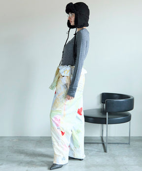 【OPEN YY】Woven GRAPHIC WRAP PADDED PANTS