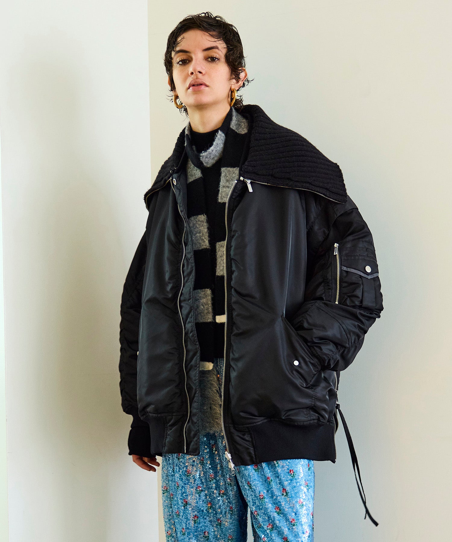 [25AUTUMN PRE-ORDER] Multiway Knit Collar MA-1