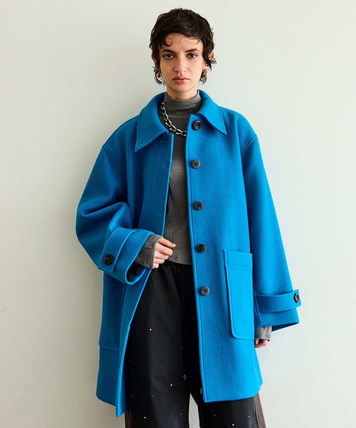 Multi Fabric Over Coat