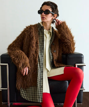 [销售]蓬松的毛茸茸的针织开衫