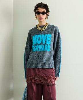 MOVE FORWARD logo knit