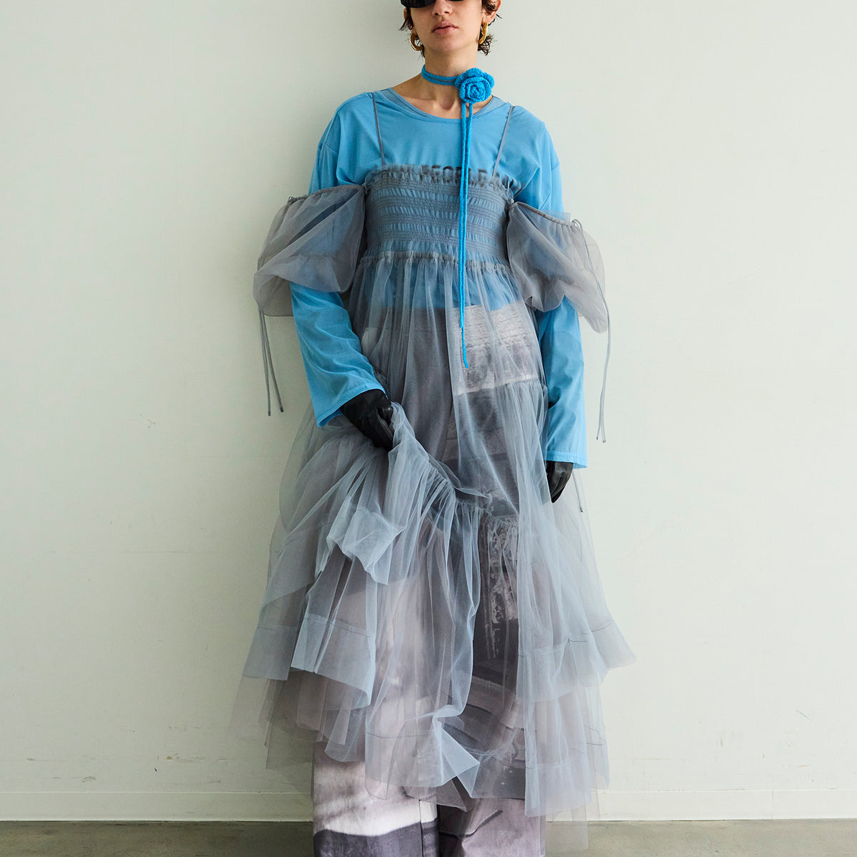 SALE】2-way Tulle Volume Camisole dress