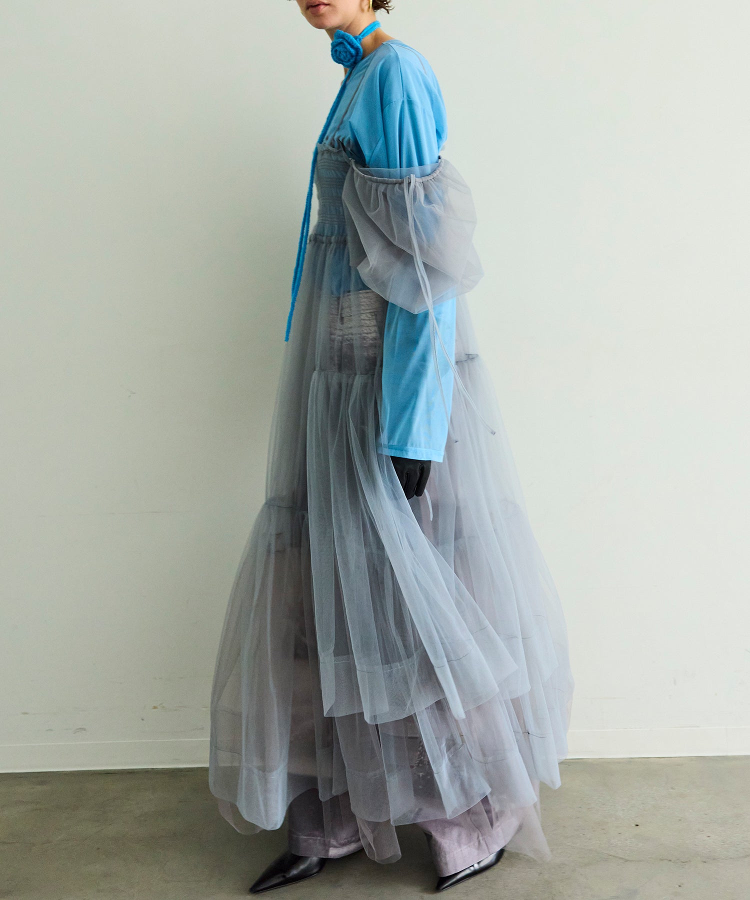 【25WINTER 2nd PRE-ORDER】2-way Tulle Volume Camisole dress