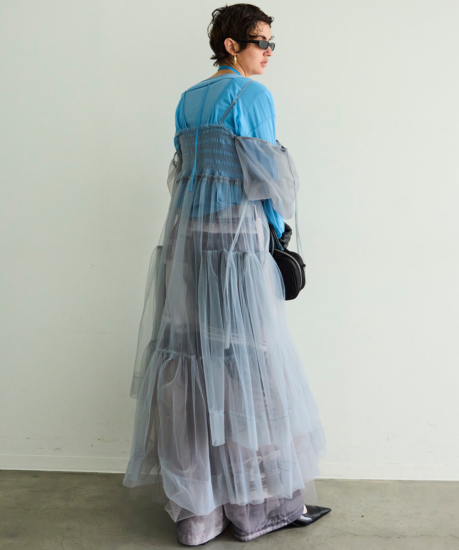 【25WINTER 2nd PRE-ORDER】2-way Tulle Volume Camisole dress