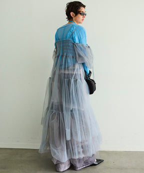 【25WINTER 2nd PRE-ORDER】2-way Tulle Volume Camisole dress