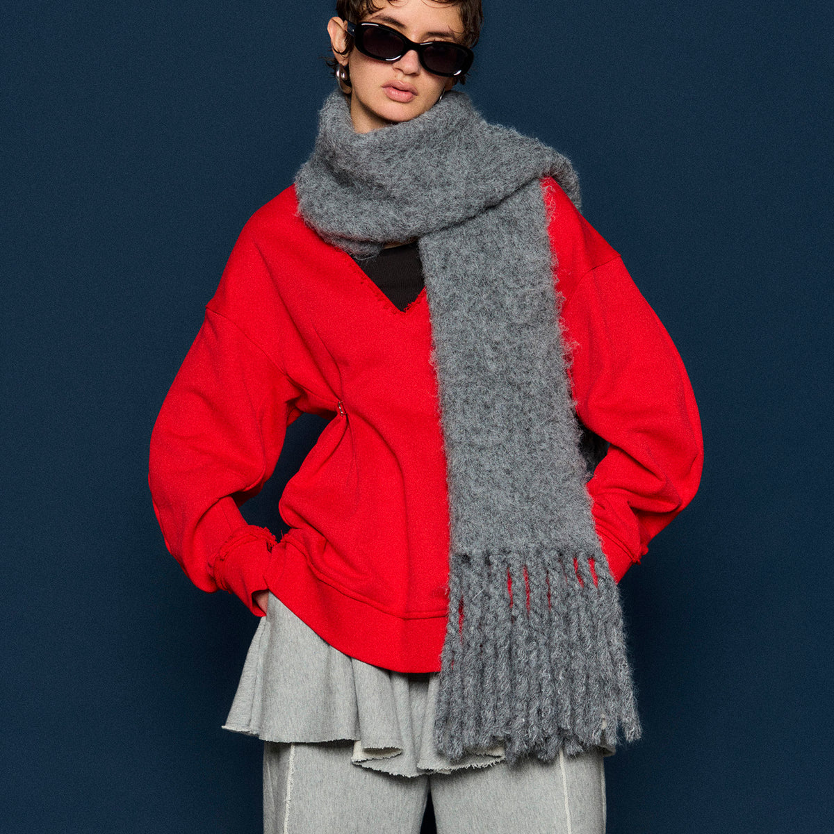 SALE】V-neck Cocoon Sleeve Tops