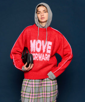 MOVE FORWARD logo knit