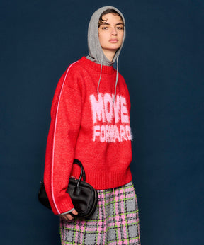 MOVE FORWARD logo knit