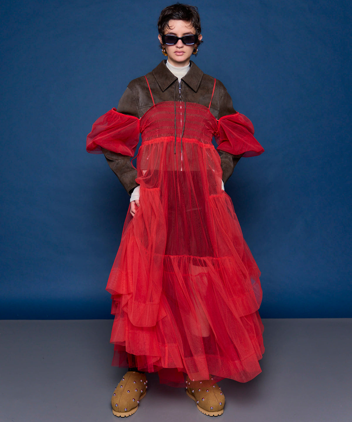 【25WINTER 2nd PRE-ORDER】2-way Tulle Volume Camisole dress