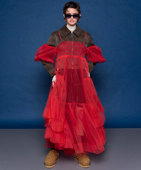 【25WINTER 2nd PRE-ORDER】2-way Tulle Volume Camisole dress