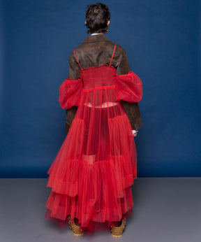 【25WINTER 2nd PRE-ORDER】2-way Tulle Volume Camisole dress