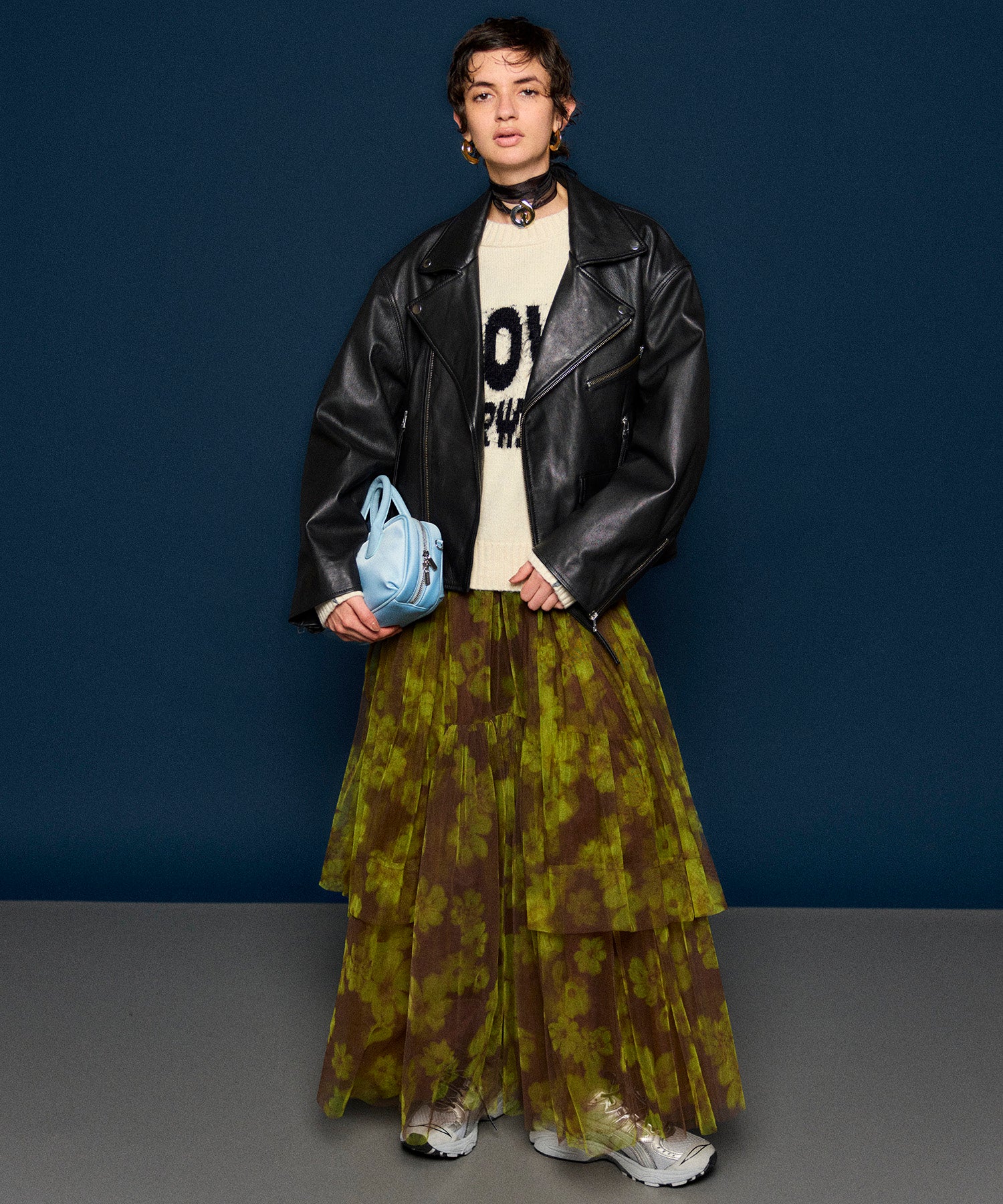 【25WINTER 2nd PRE-ORDER】2-way tulle Volume Flower Print Camisole Dress