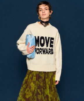 MOVE FORWARD logo knit