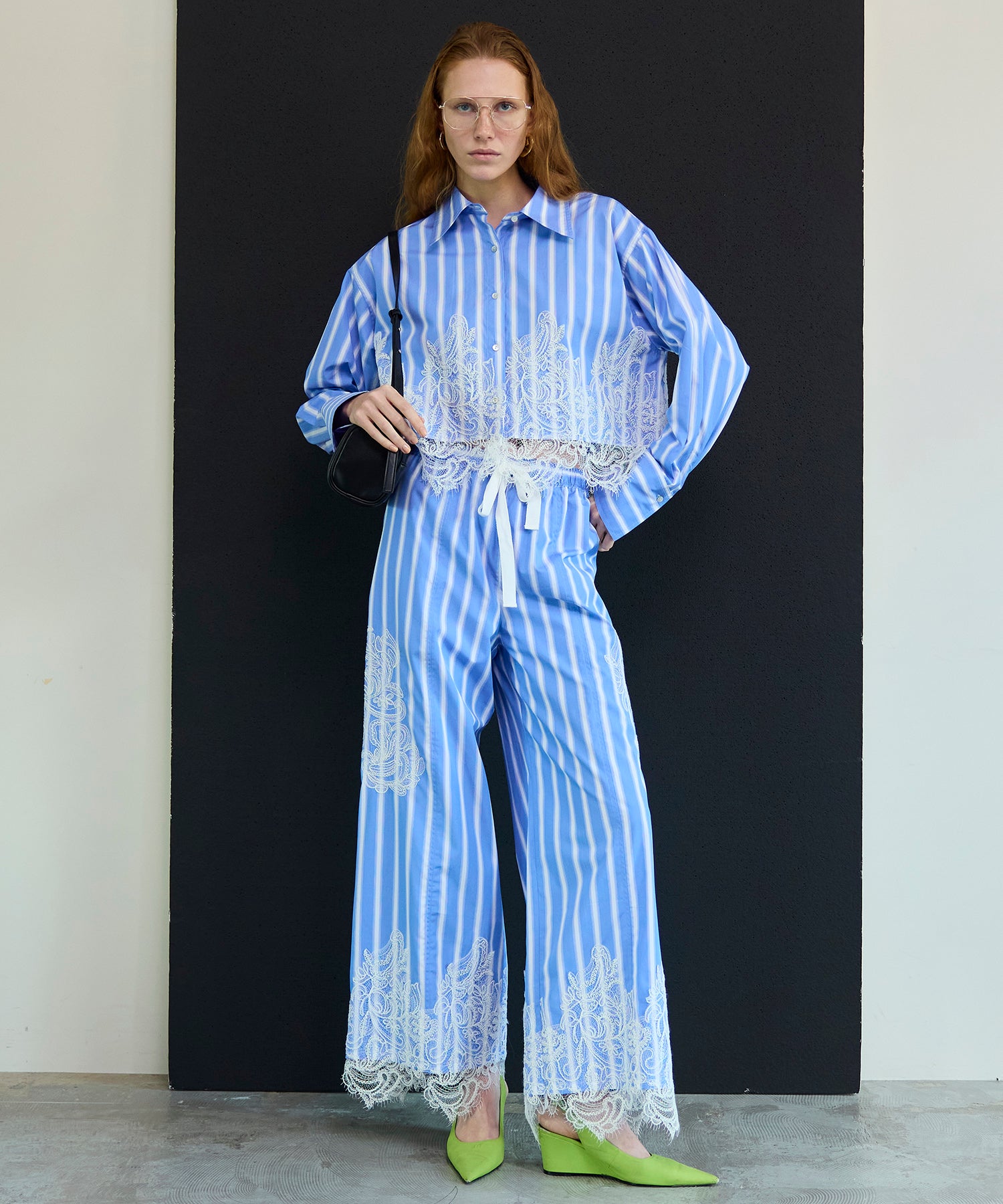 【26SPRING PRE-ORDER】Striped Lace Pants