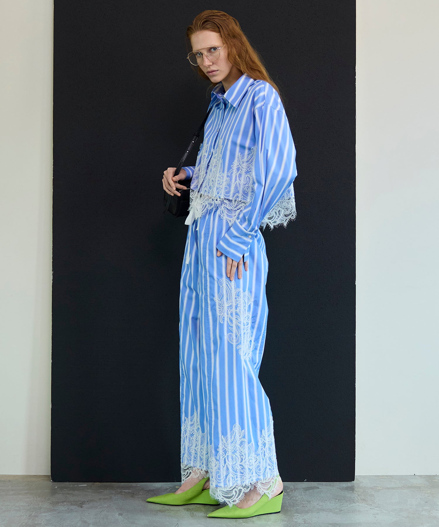 【26SPRING PRE-ORDER】Striped Lace Shirt