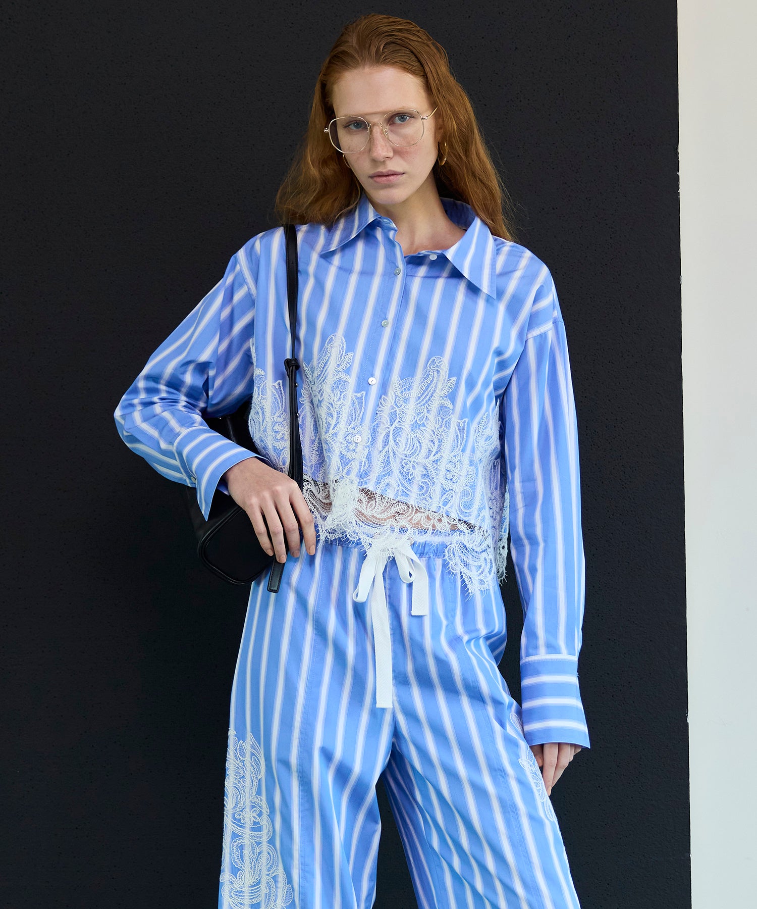 【26SPRING PRE-ORDER】Striped Lace Shirt