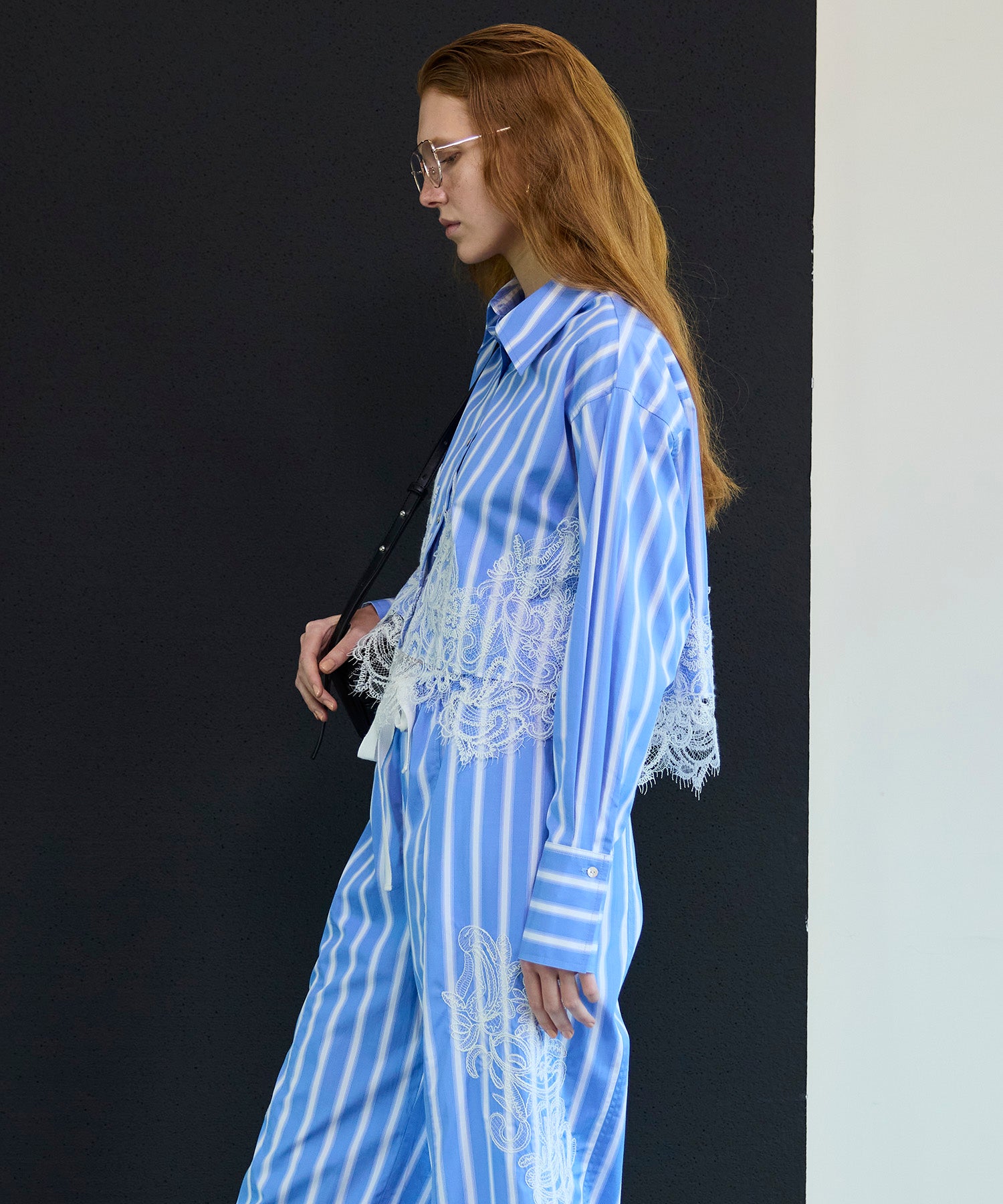 【26SPRING PRE-ORDER】Striped Lace Shirt