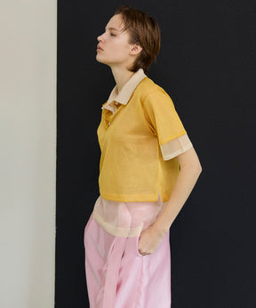 【26SPRING PRE-ORDER】Layered Sheer Knit Polo