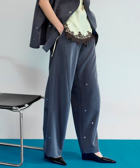 【26SPRING PRE-ORDER】Eyelet Tuck Pants