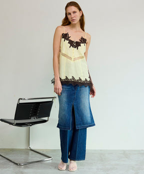 [26SPRING PRE-ORDER] 레이어드 스커트 데님 팬츠