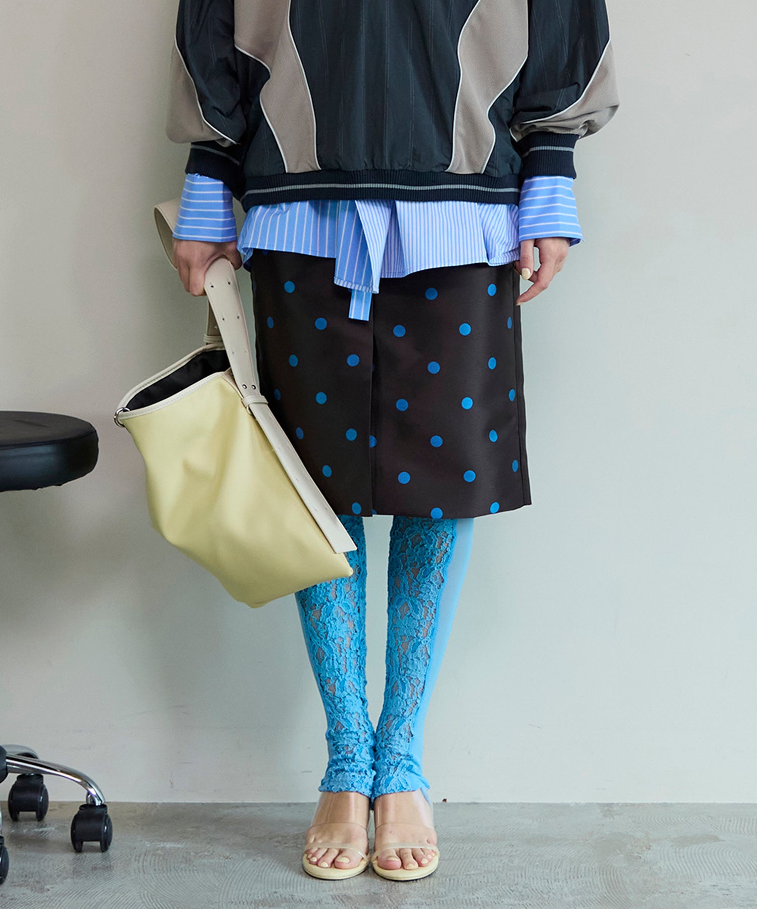 Maisonspecial ドットスカート Dot Midi Length Skirt