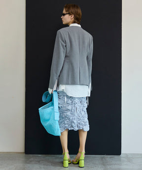 【26SPRING PRE-ORDER】No-Collar 2WAY Ribbon Jacket