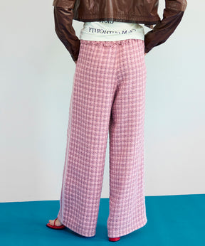 【26SPRING PRE-ORDER】Side-Lined Tweed Easy Pants