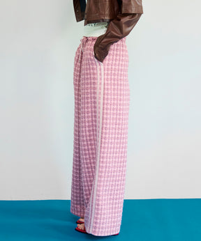 【26SPRING PRE-ORDER】Side-Lined Tweed Easy Pants