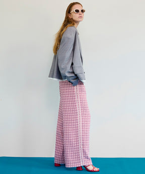 【26SPRING PRE-ORDER】Side-Lined Tweed Easy Pants