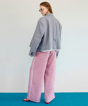 【26SPRING PRE-ORDER】Side-Lined Tweed Easy Pants
