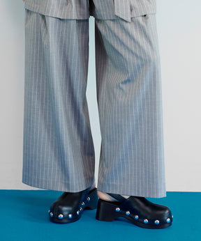 Volume Studded Wood Clogs